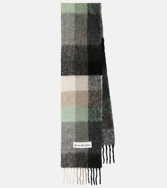 Checked alpaca wool-blend scarf | Acne Studios
