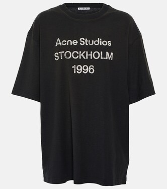 T-shirt en coton et chanvre à logo | Acne Studios