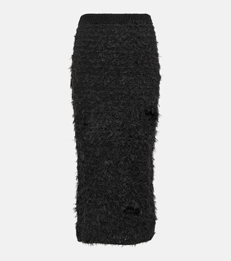 Cutout wool-blend midi skirt | Acne Studios