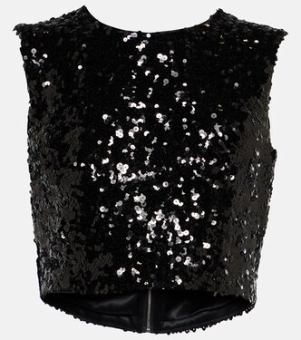Sequined crop top | Dolce&Gabbana
