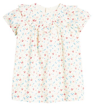 Baby Falbalili ruched cotton dress | Bonpoint