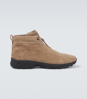 Triple Stitch suede high-top sneakers | Zegna
