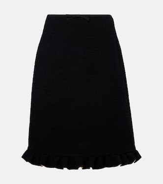Ruffled wool-blend miniskirt | Valentino
