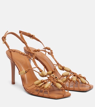 Beaded leather sandals | Farm Rio