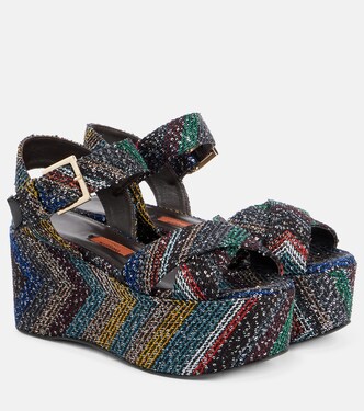 Sandali Julia Caperdoni con platform e paillettes | Missoni