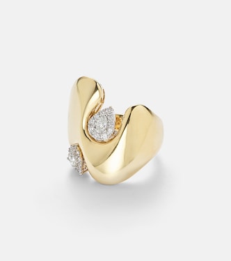 Ring aus 18kt Gelbgold (750/1000) mit Diamanten | Yeprem