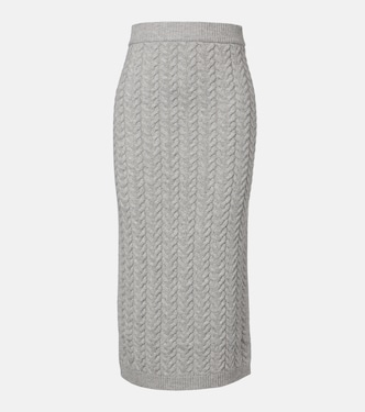 Cable-knit wool and cashmere pencil skirt | 'S Max Mara
