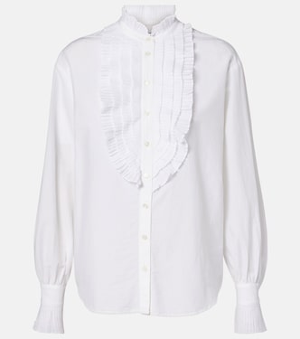 Ruffled cotton and silk blouse | Polo Ralph Lauren