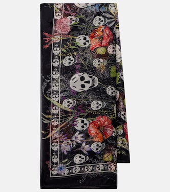 Skull silk chiffon scarf | McQueen