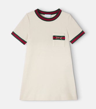 Kleid Horsebit Web Stripe aus Baumwolle | Gucci Kids