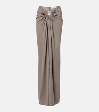 Bezel Quartz gathered jersey maxi skirt | Christopher Esber