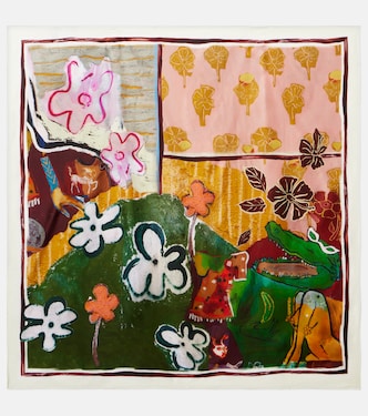 x MLAK printed silk twill scarf | Alémais