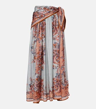 Aster floral silk maxi skirt | Zimmermann