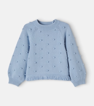 流苏棉质与羊毛毛衣 | Stella McCartney Kids