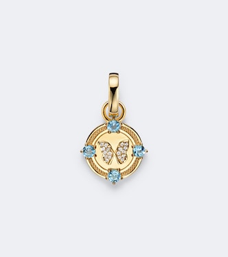 Pendentif Reverie Butterfly en or 18 ct, diamants et topazes | FoundRae