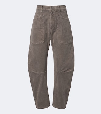 Shon cotton-blend barrel-leg pants | Nili Lotan
