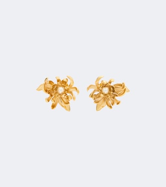 Chrysanthemum faux-pearl stud earrings | Oscar de la Renta