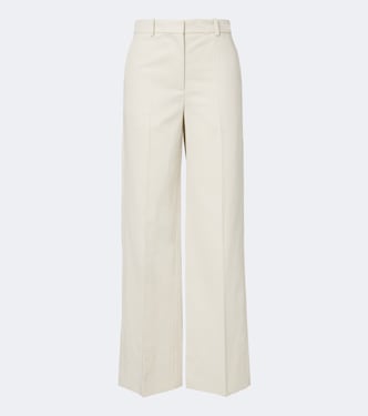 Mitae cotton and linen twill straight pants | Joseph