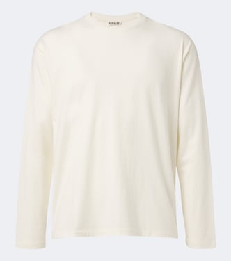 Cotton and cashmere jersey T-shirt | Auralee