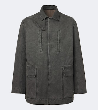 Collared Mac coated cotton canvas jacket | Rick Owens