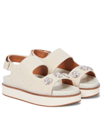 Embellished flatform sandals | Ganni