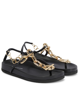 XL Link leather thong sandals | Rabanne
