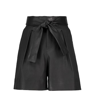 Eloise leather paperbag shorts | Stouls