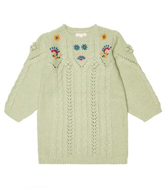 Rejana embroidered wool-blend dress | Louise Misha