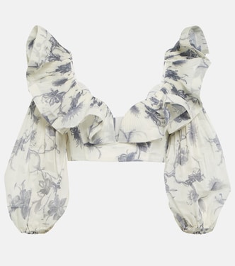 Keira floral crop top | Zimmermann