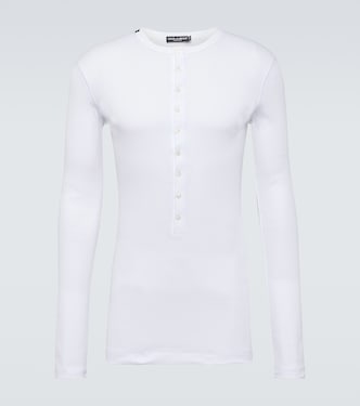 Re-Edition cotton jersey Henley shirt | Dolce&Gabbana