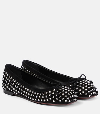 Mamadrague embellished suede ballet flats | Christian Louboutin