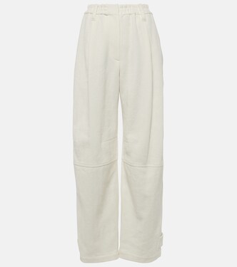 Pantalon droit en coton et lin | Brunello Cucinelli