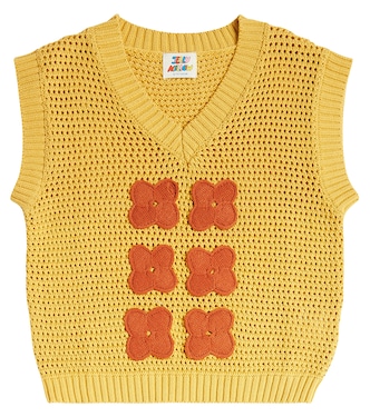 Fruit intarsia cotton vest | Jellymallow