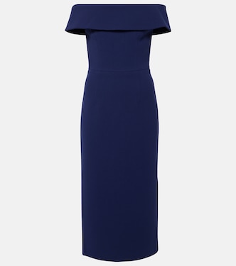 Amore off-shoulder crêpe midi dress | Rebecca Vallance