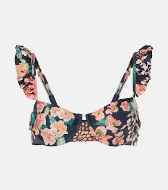 Kiwi Danza floral bikini top | Agua by Agua Bendita