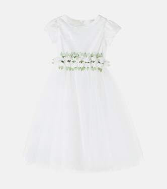 Robe en tulle à fleurs | Monnalisa