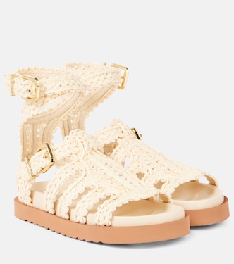 Goldie raffia gladiator sandals | Zimmermann