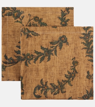 Teigne set of 2 printed linen napkins | The House of Lyria