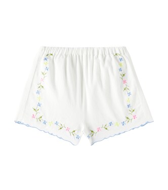 Hermione embroidered cotton shorts | The New Society