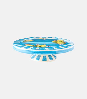 Taormina striped ceramic cake stand | Dolce&Gabbana Casa