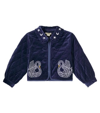 Embroidered cotton velvet jacket | Stella McCartney Kids