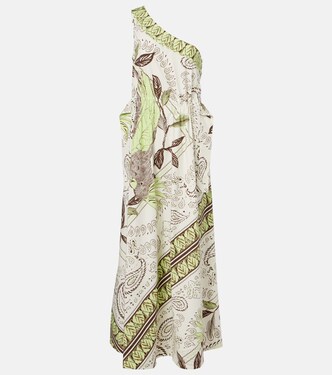 Printed belted cotton-blend maxi dress | Tory Burch