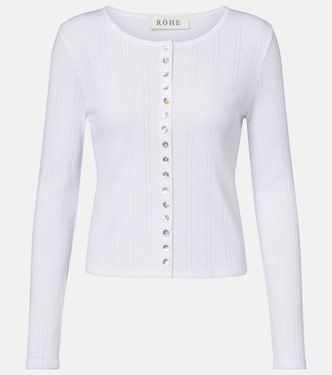 Pointelle cotton cardigan | Róhe