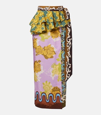 Arnie printed cotton wrap skirt | Alémais