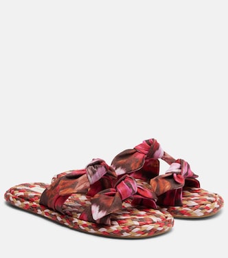 Carousel printed espadrille slides | Zimmermann