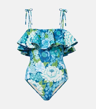 Margo floral ruffled swimsuit | Alémais