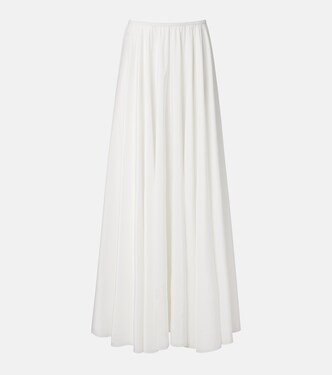 Pleated jersey maxi skirt | Norma Kamali