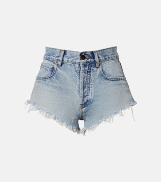 Frayed denim shorts | Balenciaga