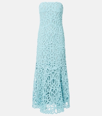 Lace guipure cotton-blend bustier dress | Simkhai