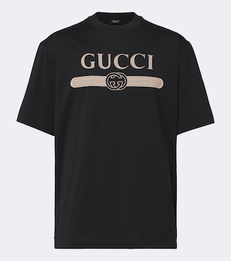 Camiseta de jersey de algodón con logo | Gucci